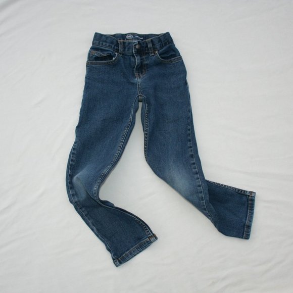 BOYS 7 SLIM WAIST BLUE JEANS RELAXED FIT NICE CONDITION POCKETS ADJUSTABLE WAIST - Picture 16 of 16